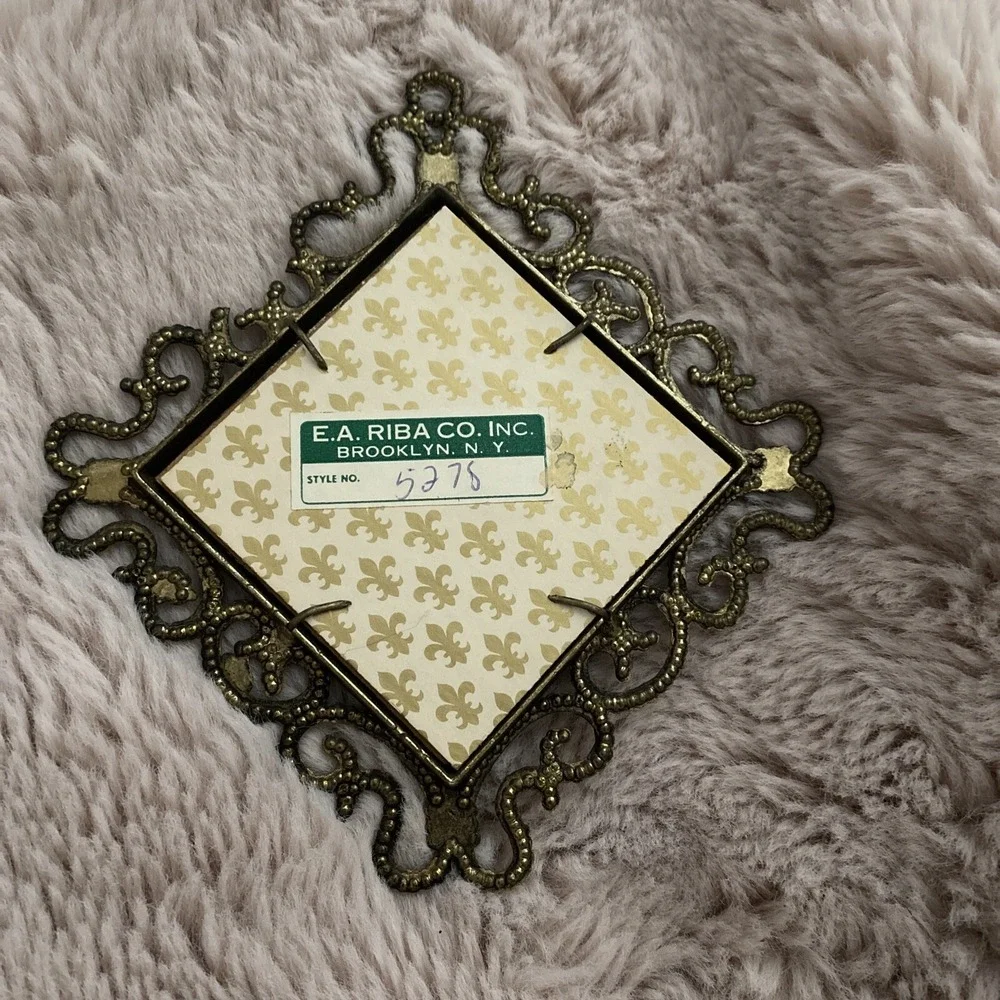MID CENTURY FILIGREE ORMOLU METAL MUSIC WALL PLAQUE BLACK VELVET FRENCH STYLE